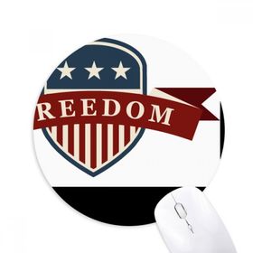 Dıythinker Yuvarlak Yıldızlar ve Çizgiler Kalkan Amerika Şehir Kaymaz Kauçuk Fare Altlığı