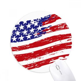 Dıythinker Yuvarlak Yıldızlar ve Çizgiler Özel Amerika Ülke Bayrağı Kaymaz Kauçuk Fare Altlığı