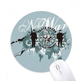 Dıythinker Yuvarlak Yıldızlı Savaş Barış Desenli Grafiti Sokak Kaymaz Kauçuk Fare Altlığı