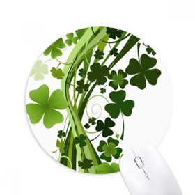 Dıythinker Yuvarlak Yonca Ağacı İrlanda St.Patrick's Day Kaymaz Kauçuk Fare Altlığı