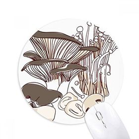 Dıythinker Yuvarlak Yummy Home Yemekleri Swamm İllüstrasyon Kaymaz Kauçuk Fare Altlığı