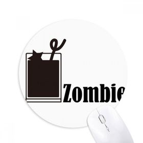 Dıythinker Yuvarlak Zombi Kokteyl Kelime Zombi Kaymaz Kauçuk Fare Altlığı