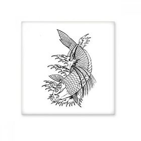 Dıythinker Yüzme Geleneksel Çin Balık 10x10 cm Seramik Karo
