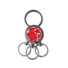 Dıythinker Zodyak Maymun Kağıt Kesimi Çin Geleneksel Kültür Sanat Pencere Çiçekleri Metal Anahtarlı