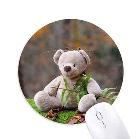 Dıythinkercak Ayı Orman Bilim Doğa Baskılı Yuvarlak Kaymaz Kauçuk Mouse Pad