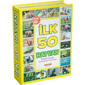 Diytoy 1352 İlk 50 Hayvan Flash Cards