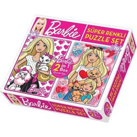 Diytoy 1542 Süper Renkli 2si1 Arada 70 Parça Barbie Puzzle Set