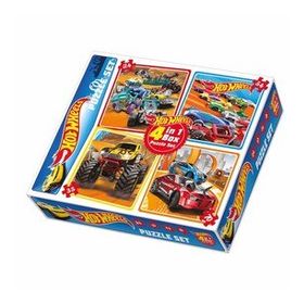 Diytoy 1895 4'lü Hot Wheels Puzzle Set