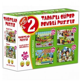 Diytoy 236721T Taşıtlar Super Renkli Puzzle