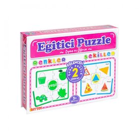 Diytoy CP1949 Eğitici Renkler ve Şekiller Puzzle