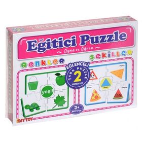 Diytoy CP1949 Eğitici Renkler ve Şekiller Puzzle