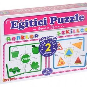 Diytoy CP1949 Eğitici Renkler ve Şekiller Puzzle