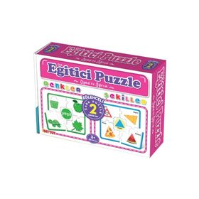 Diytoy CP1949 Eğitici Renkler ve Şekiller Puzzle