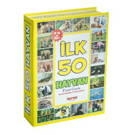 Diytoy DIY-50H1352 Yaşam Alanlarında İlk 50 Hayvan Bebek Eğitici Oyuncak Flash Cards Oyun Seti