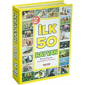 Diytoy DIY-50H1352 Yaşam Alanlarında İlk 50 Hayvan Bebek Eğitici Oyuncak Flash Cards Oyun Seti
