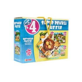 Diytoy Hayvanlar 4'lü Puzzle