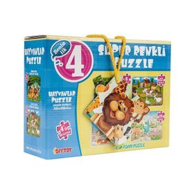 Diytoy Hayvanlar 4'lü Puzzle