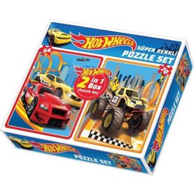 Diytoy Hot Wheels 2 in 1 124 Parça Puzzle