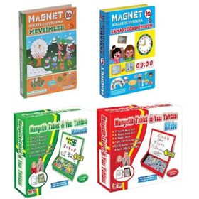 Diytoy İngilizce Alfabe Harfler+Sayılar+Hayvanlar+Meyveler+Sebzeler Eğitici Manyetik Eğitim Seti