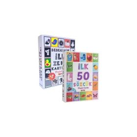 Diytoy M-DIYTOY2LI Flash Cards İlk 50 Sözcük + Bebeğimin Zeka Kartları 2'li Set