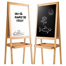 Diytoy Manyetik Çift Taraflı Ahşap Yazı Tahtası