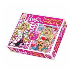 Diytoy Süper Renkli 2si1 Arada Puzzle Set - Barbie / 54+70 Parça Puzzle