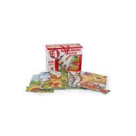 Diytoy Taba Grup 2488 Mevsimler 8+12+16+24 Parça Süper Renkli 4'lü Puzzle