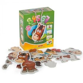Diytoy Taba Grup 8018 Çiftlik 3+4+5+6+7 Parça Süper Renkli 5'i 1 Kutuda Puzzle
