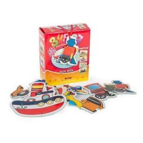 Diytoy Taba Grup 8742 Taşıtlar 3+4+5+6+7 Parça Süper Renkli 5'i 1 Kutuda Puzzle