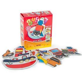 Diytoy Taba Grup 8742 Taşıtlar 3+4+5+6+7 Parça Süper Renkli 5'i 1 Kutuda Puzzle