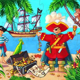 Djeco Dekoratif 36 Parça The Pirate And His Treasure Puzzle
