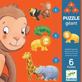 Djeco Dev 38 Parça Marmoset Friends Puzzle