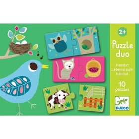 Djeco İkili Duo Habitat Puzzle