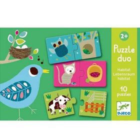 Djeco İkili Duo Habitat Puzzle
