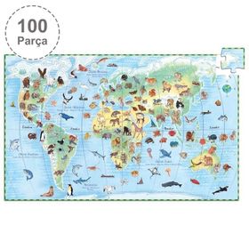 Djeco Klasik 100 Parça World'S Animals Puzzle
