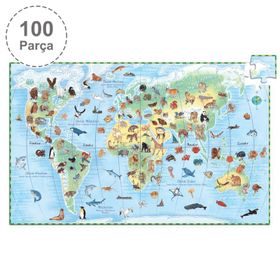 Djeco Klasik 100 Parça World'S Animals Puzzle