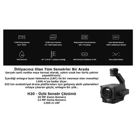 DJI Zenmuse H20 Zoom Wide LRF Üçlü Sensör Çözümü