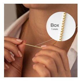 Dkmn 925 Ayar İnce Box Zincir Gümüş Kadın Kolye