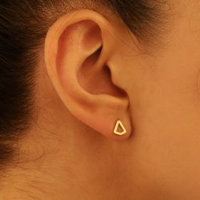 Dkmn Minimalist Dörtgen 925 Ayar Kadın Gümüş Küpe