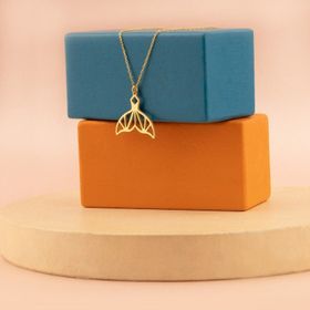 Dkmn Origami Balık Kuyruğu Biçimli 925 Ayar Gümüş Kadın Kolye