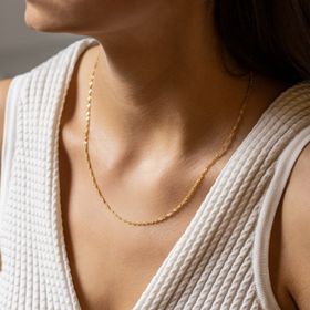 Dkmn Singapur Model 925 Ayar Kalın Twist Zincir Gümüş Kadın Kolye