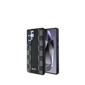 DKNY Galaxy S25 Ultra Magsafe Checkered Pattern Uyumlu Siyah Telefon Kılıfı