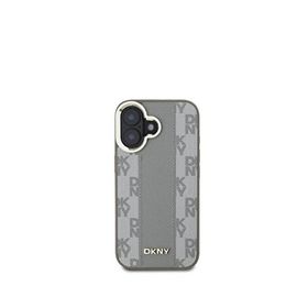 DKNY iPhone 16 Checkered Pattern Magsafe Uyumlu Bej Telefon Kılıfı