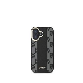 DKNY iPhone 16 Checkered Pattern Magsafe Uyumlu Siyah Telefon Kılıfı