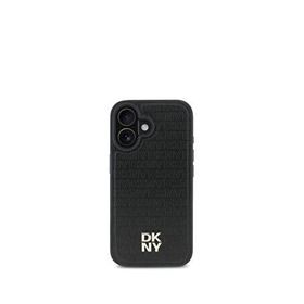 DKNY iPhone 16 Plus Repeat Pattern Magsafe Uyumlu Siyah Telefon Kılıfı