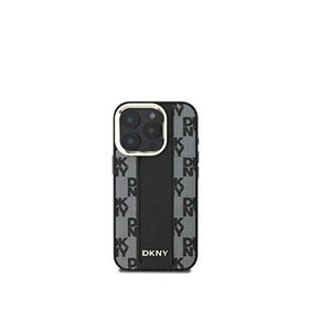 DKNY iPhone 16 Pro Checkered Pattern Magsafe Uyumlu Siyah Telefon Kılıfı