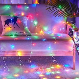 Dlc Solar Işık Zinciri Rgb 100 Led Aydınlatma