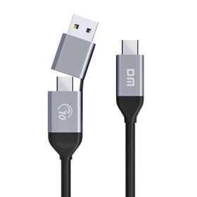 DM AD090 Usb-a / Usb-c To Type-c 35 cm Şarj Ve Data Veri Aktarım Kablosu