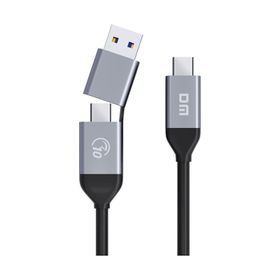 DM AD090 Usb-a / Usb-c To Type-c 35 cm Şarj Ve Data Veri Aktarım Kablosu