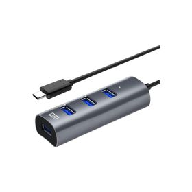 DM CHB010 Type-C to USB 3.0 4 Portlu Alüminyum Hub Çoklayıcı